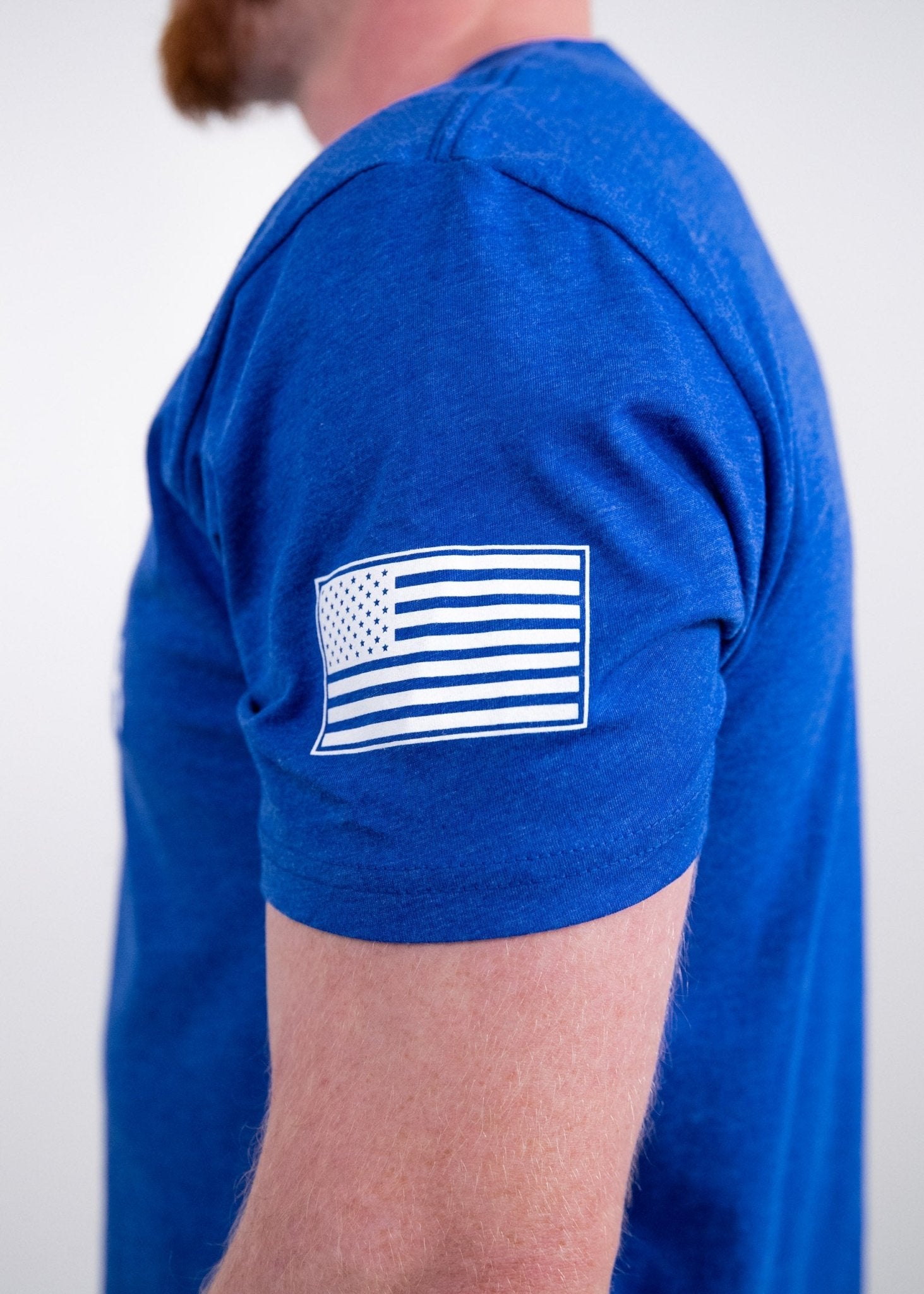 Burgener Strength T-Shirt: Heather Royal - MAYHEM NATION