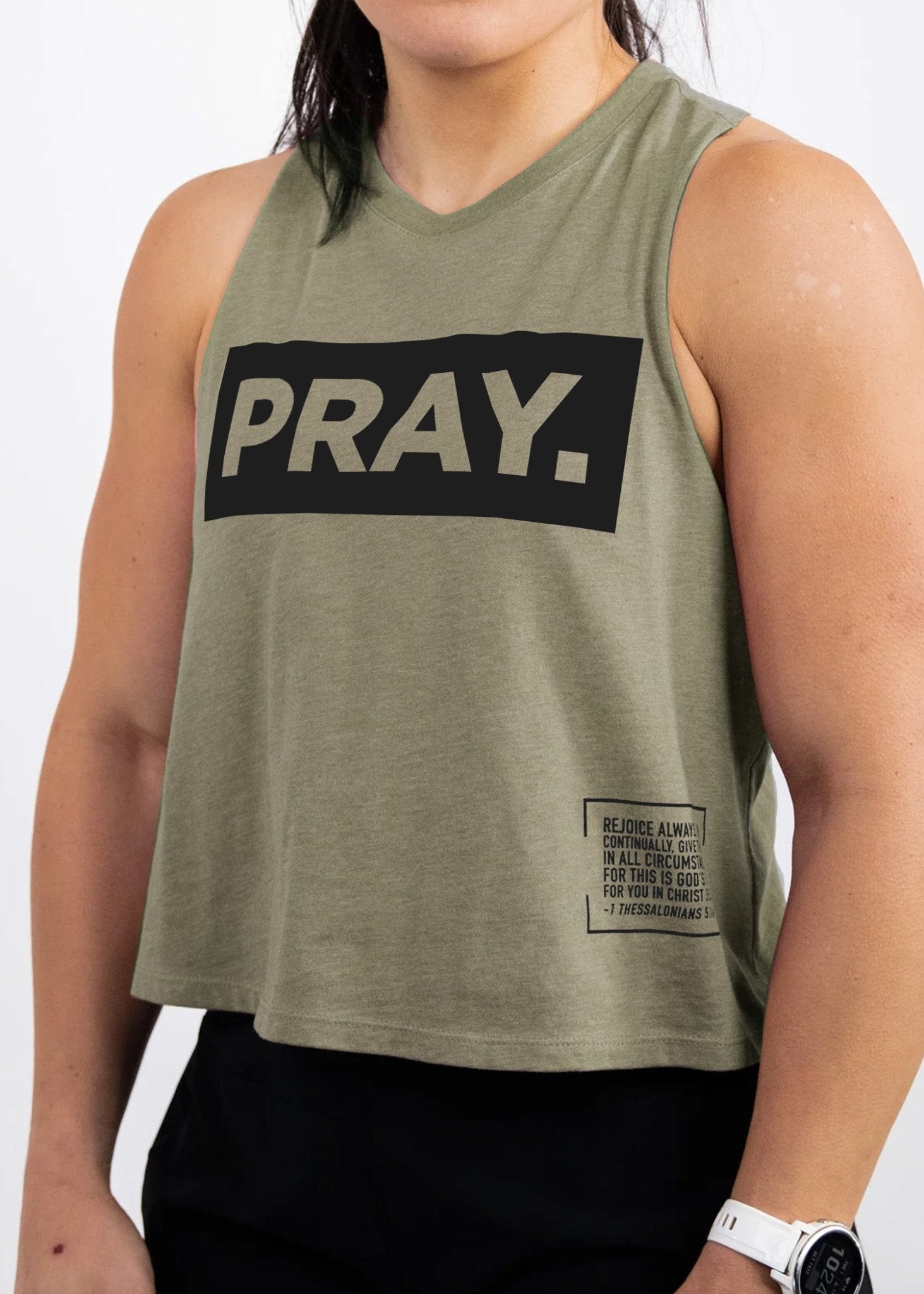 PRAY. Crop Tank