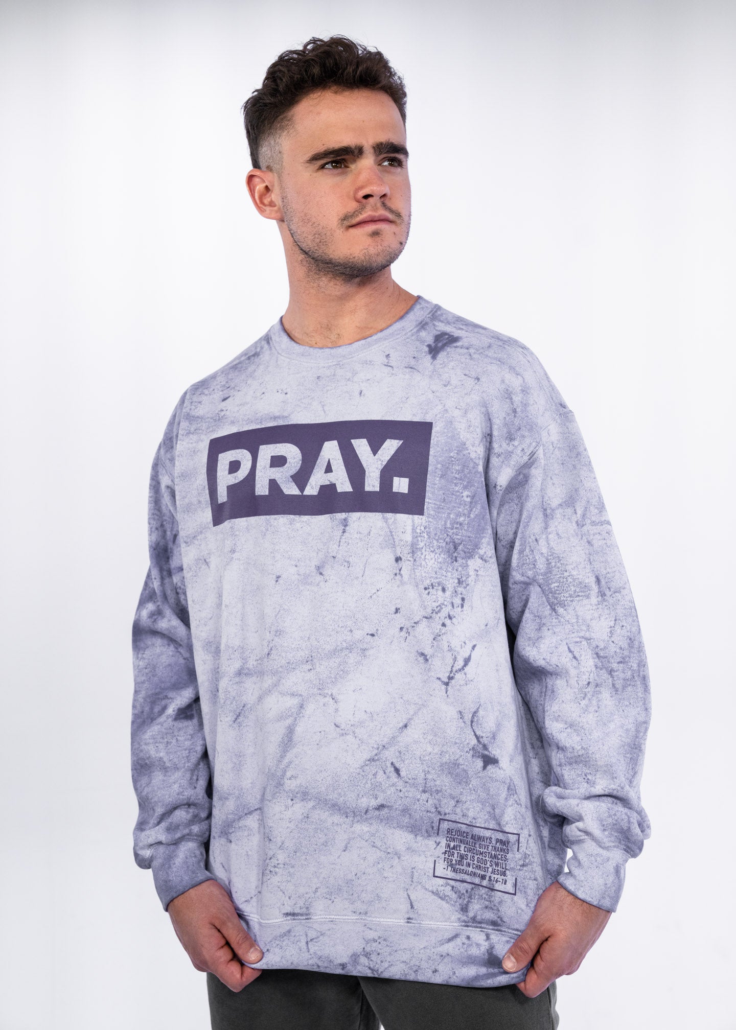 PRAY. Crewneck // Smoke