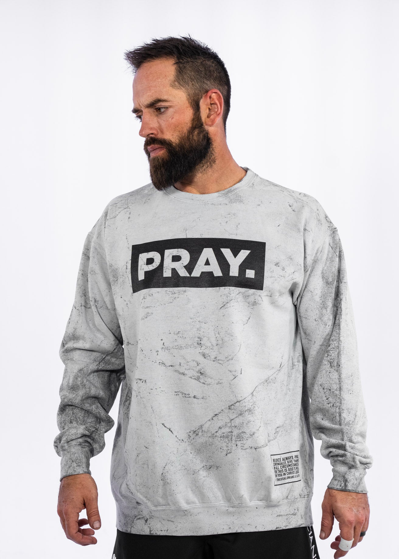PRAY. Crewneck // Smoke