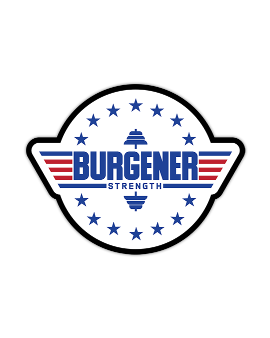 Burgener Strength Stars Sticker: White