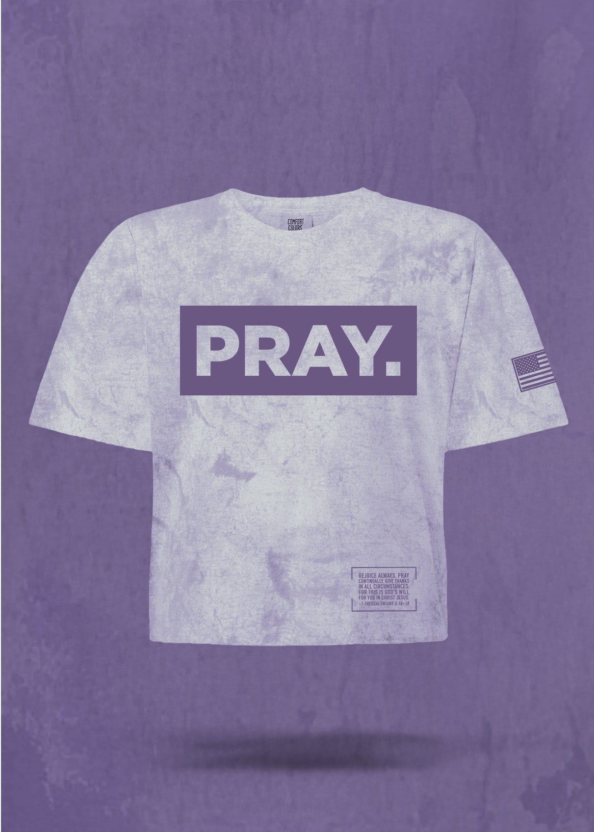 PRAY. Smoke Cropped Tee