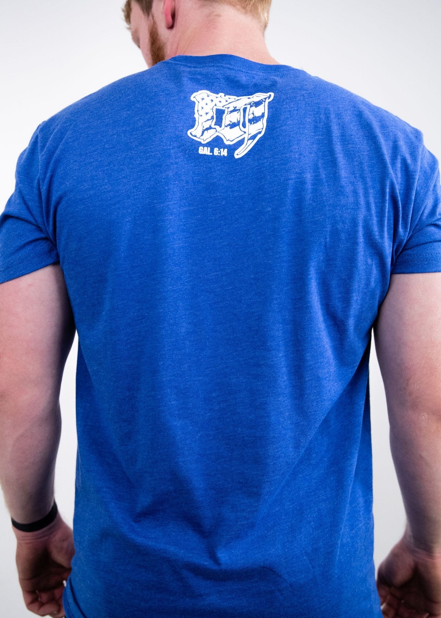 Burgener Strength T-Shirt: Heather Royal - MAYHEM NATION