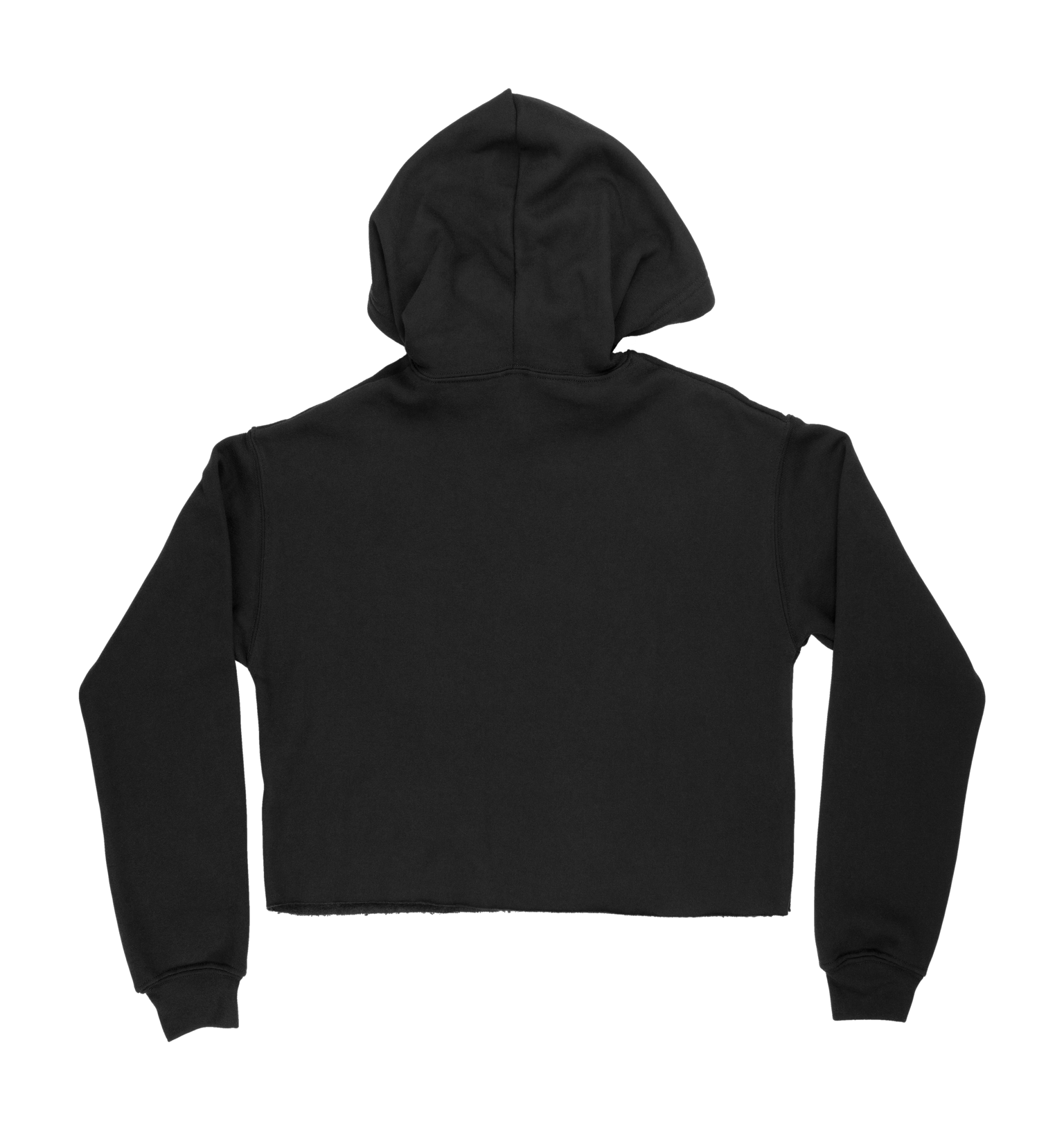 PRAY. Crop Hoodie: Black